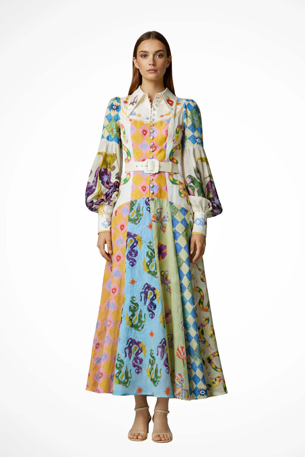 Rowella | Elegant Tiered Drawstring Maxi Dress