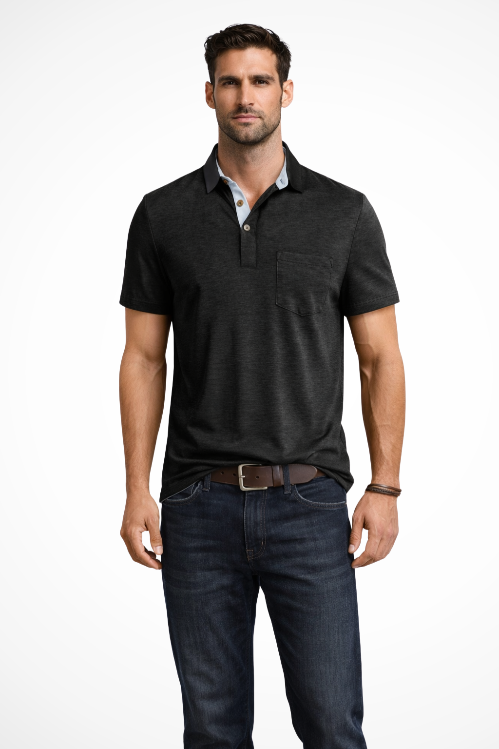 Nathaniel | Men's Classic Contrast Collar Polo Clothing