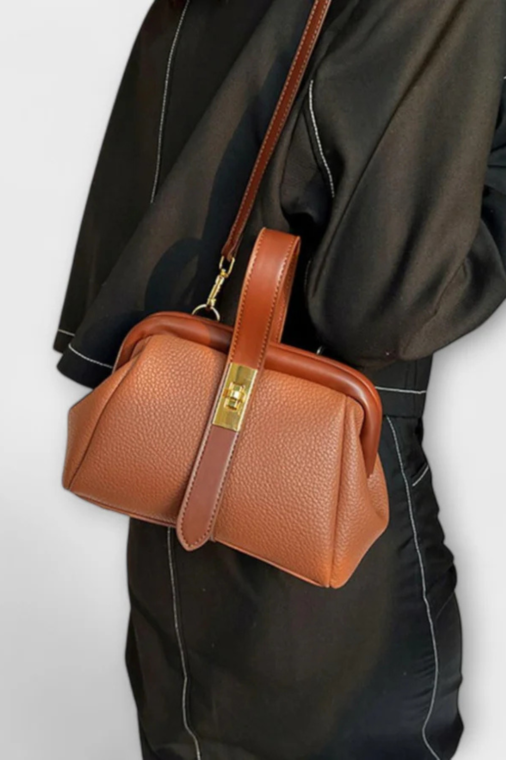 Genevieve | Structured Frame Mini Top Handle Bag