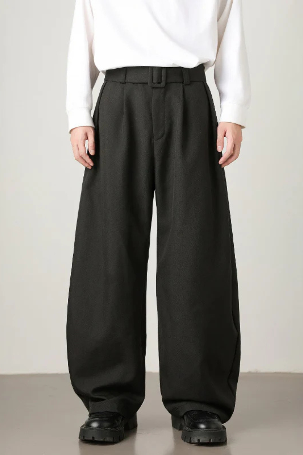 Rowella | Elegant High Waist Pleated Wide Leg Pants