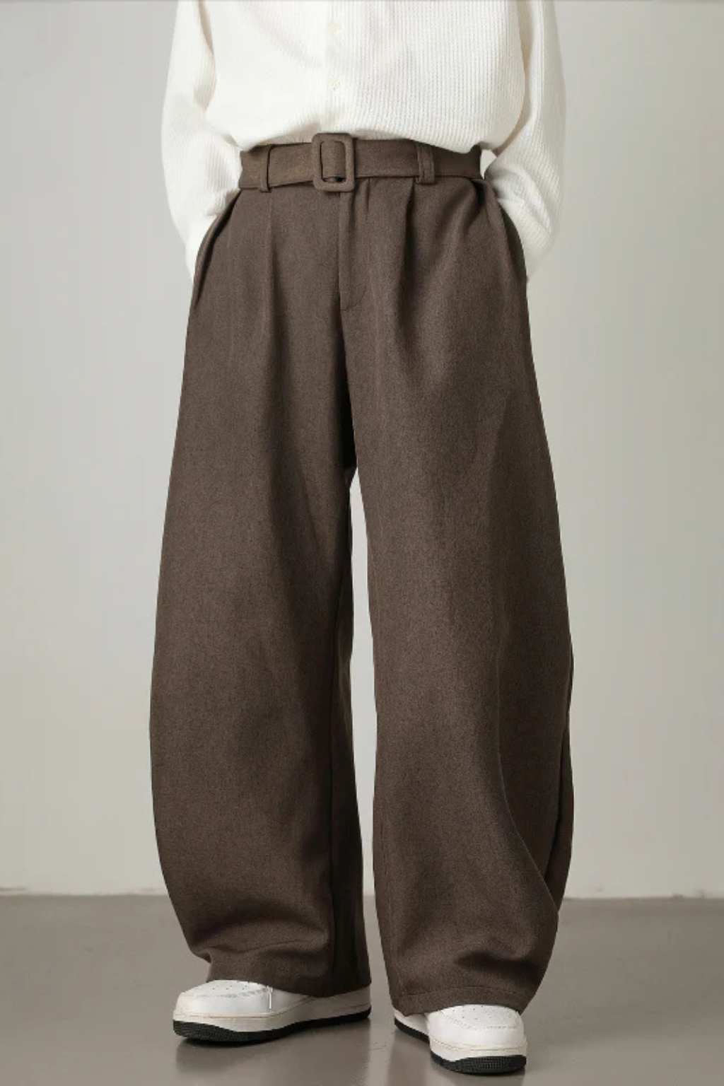 Rowella | Elegant High Waist Pleated Wide Leg Pants