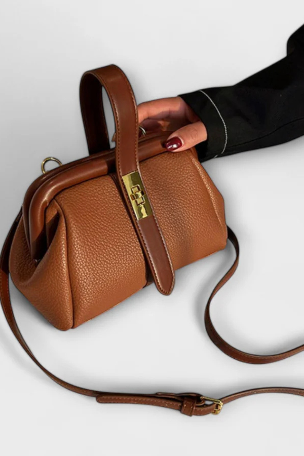 Genevieve | Structured Frame Mini Top Handle Bag