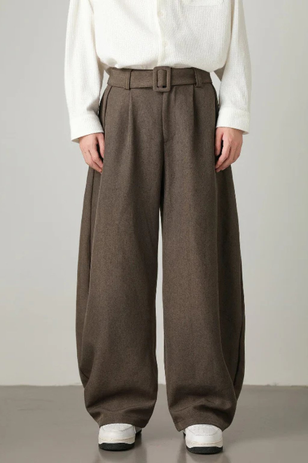 Rowella | Elegant High Waist Pleated Wide Leg Pants