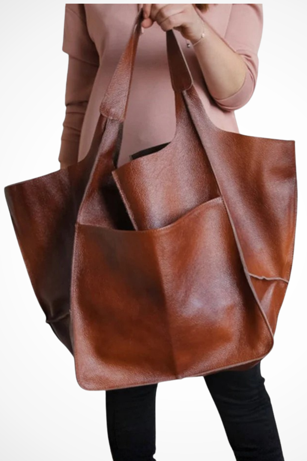 Celeste | Elegant Slouchy Leather Shopper Bag
