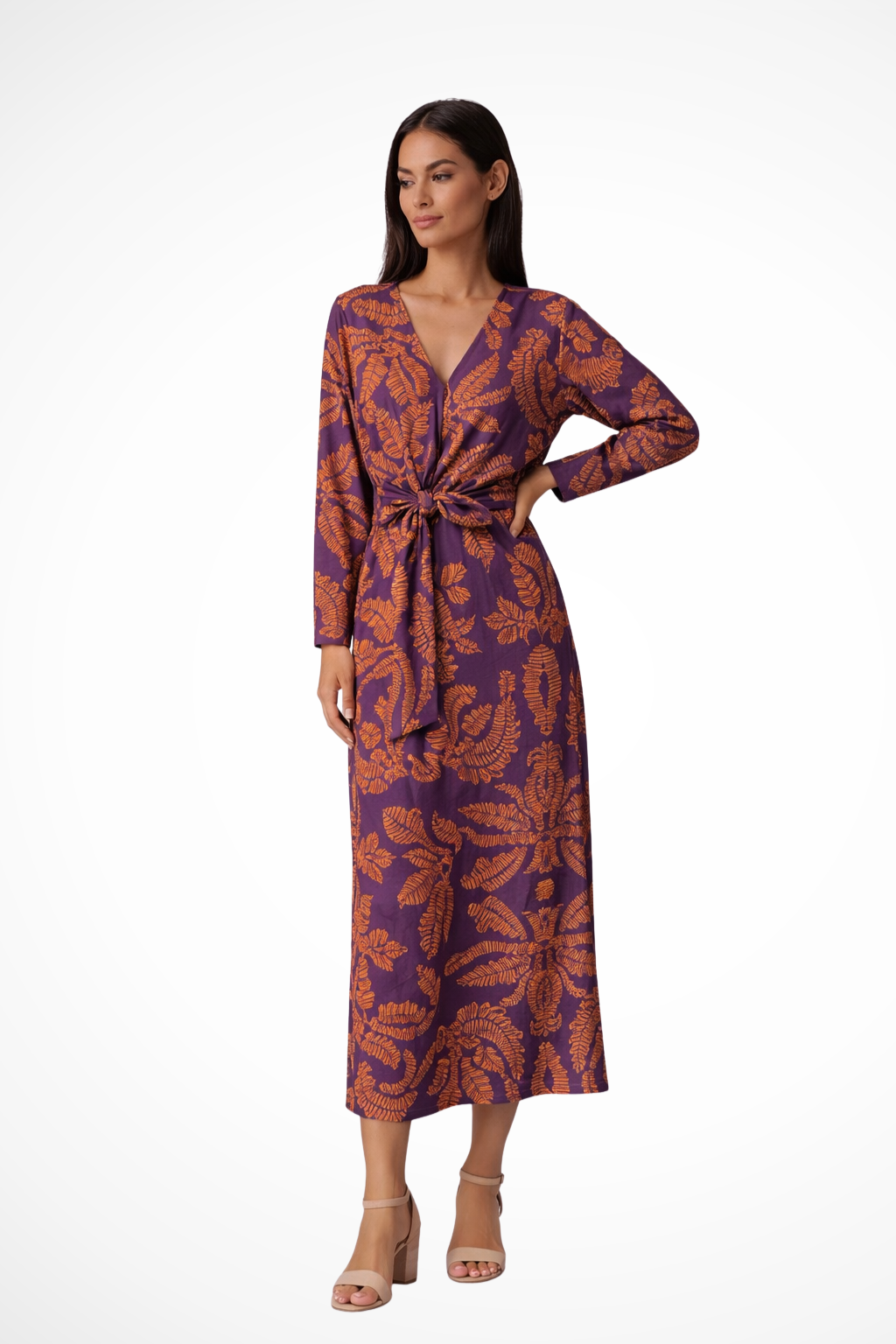 Adrielle | Elegant Paisley Wrap Maxi Dress