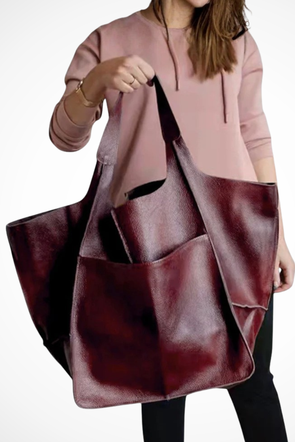 Celeste | Elegant Slouchy Leather Shopper Bag