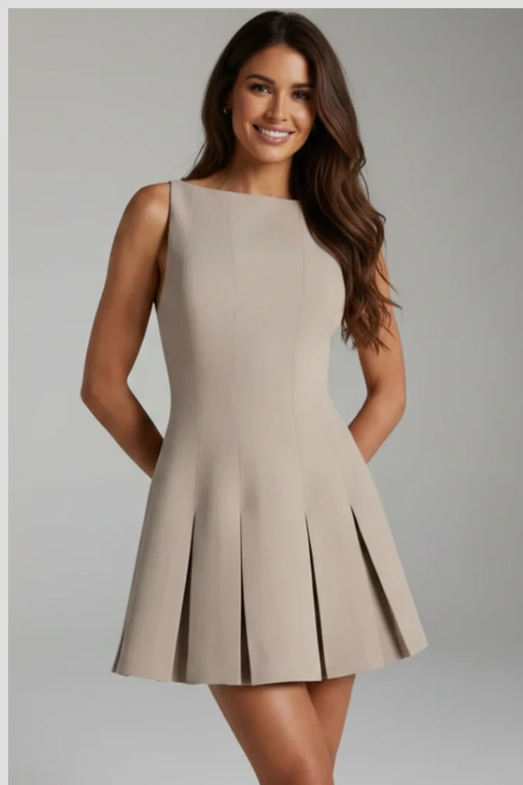 Seraphina | Elegant Sleeveless Pleated Mini Dress