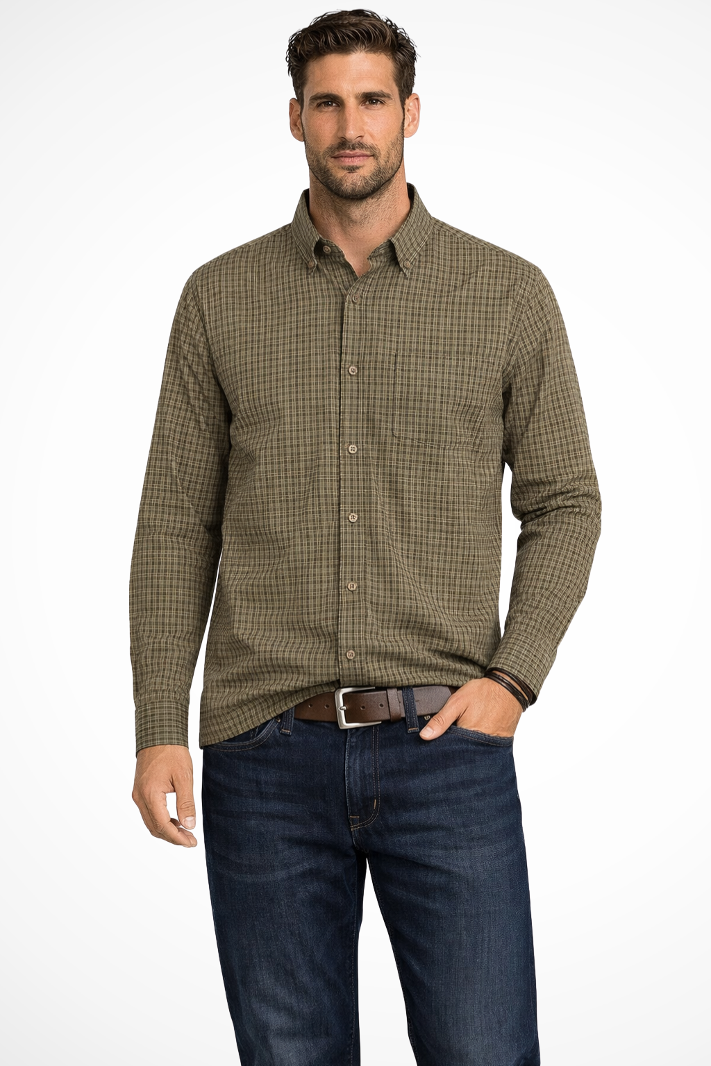 Theodore | Men's Classic Striped Business Casual Button Down Shirt