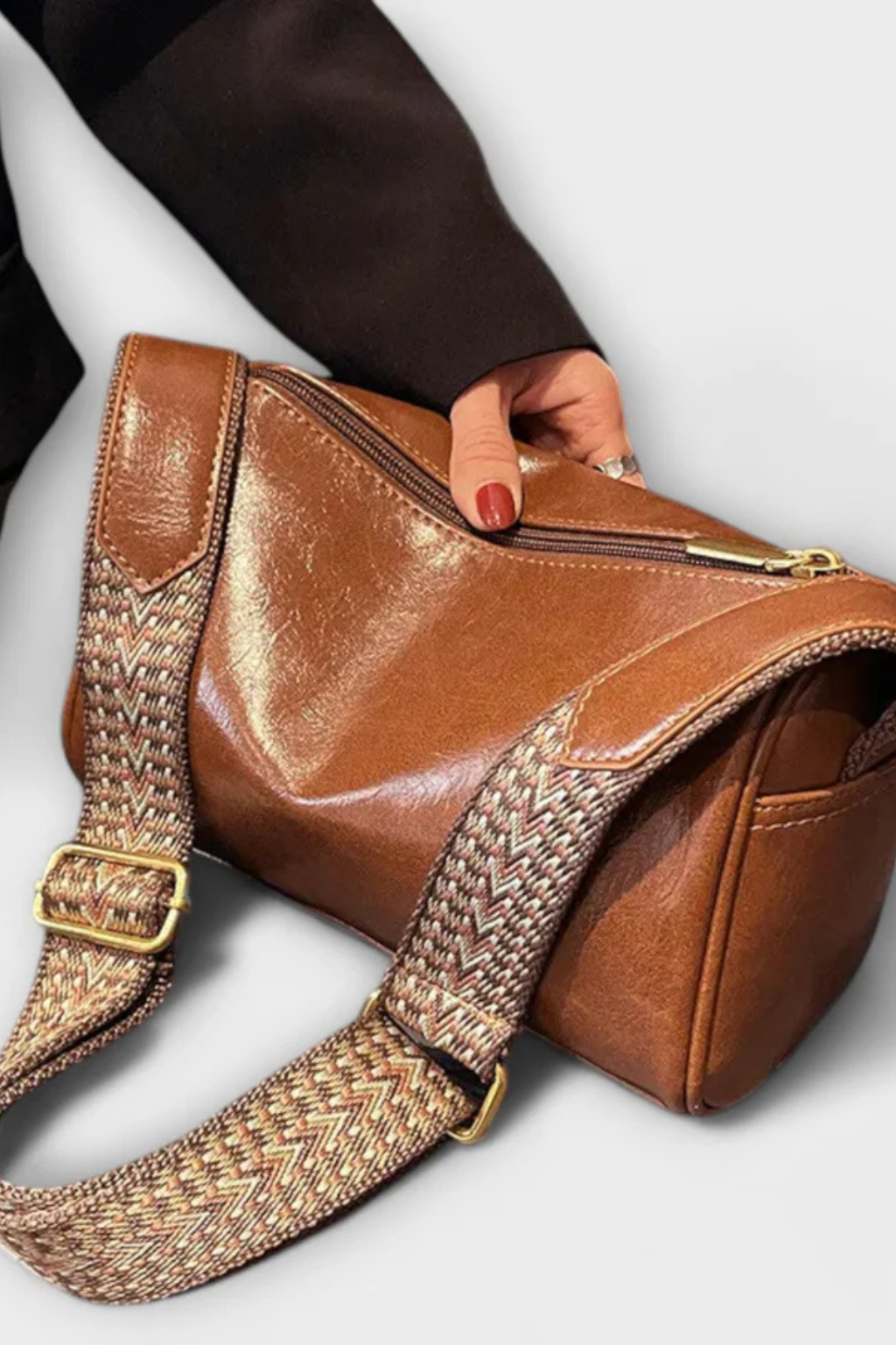 Celeste | Elegant Wide Strap Cross Body Bag