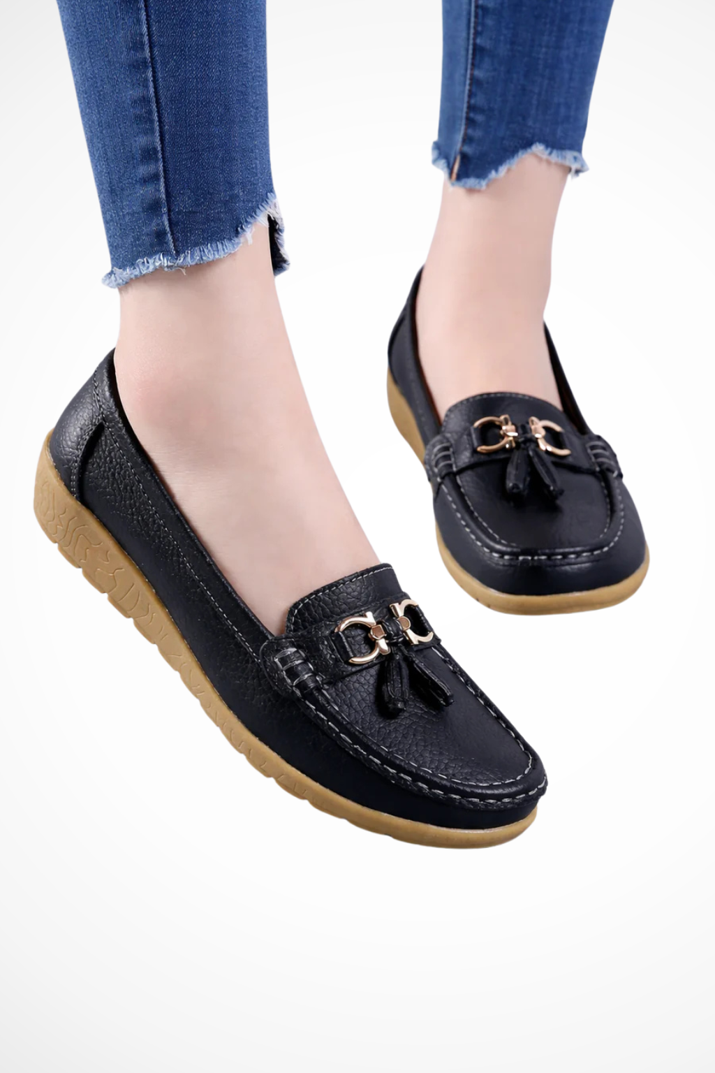 Cordelia | Elegant Tassel Detail Penny Loafers