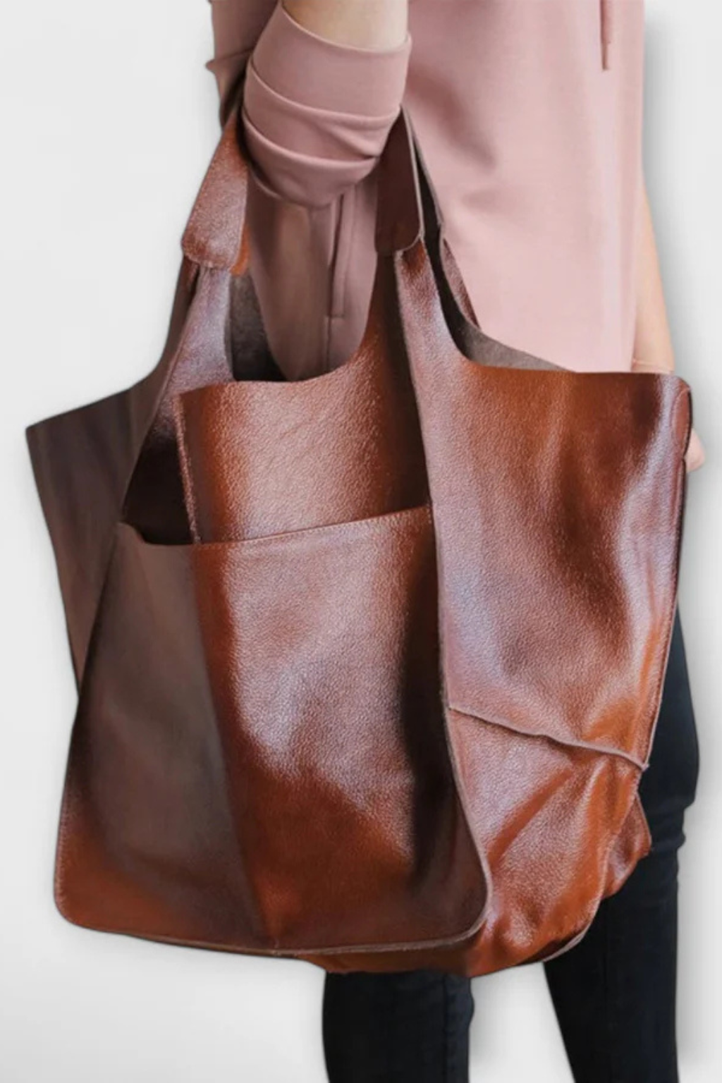 Celeste | Elegant Slouchy Leather Shopper Bag