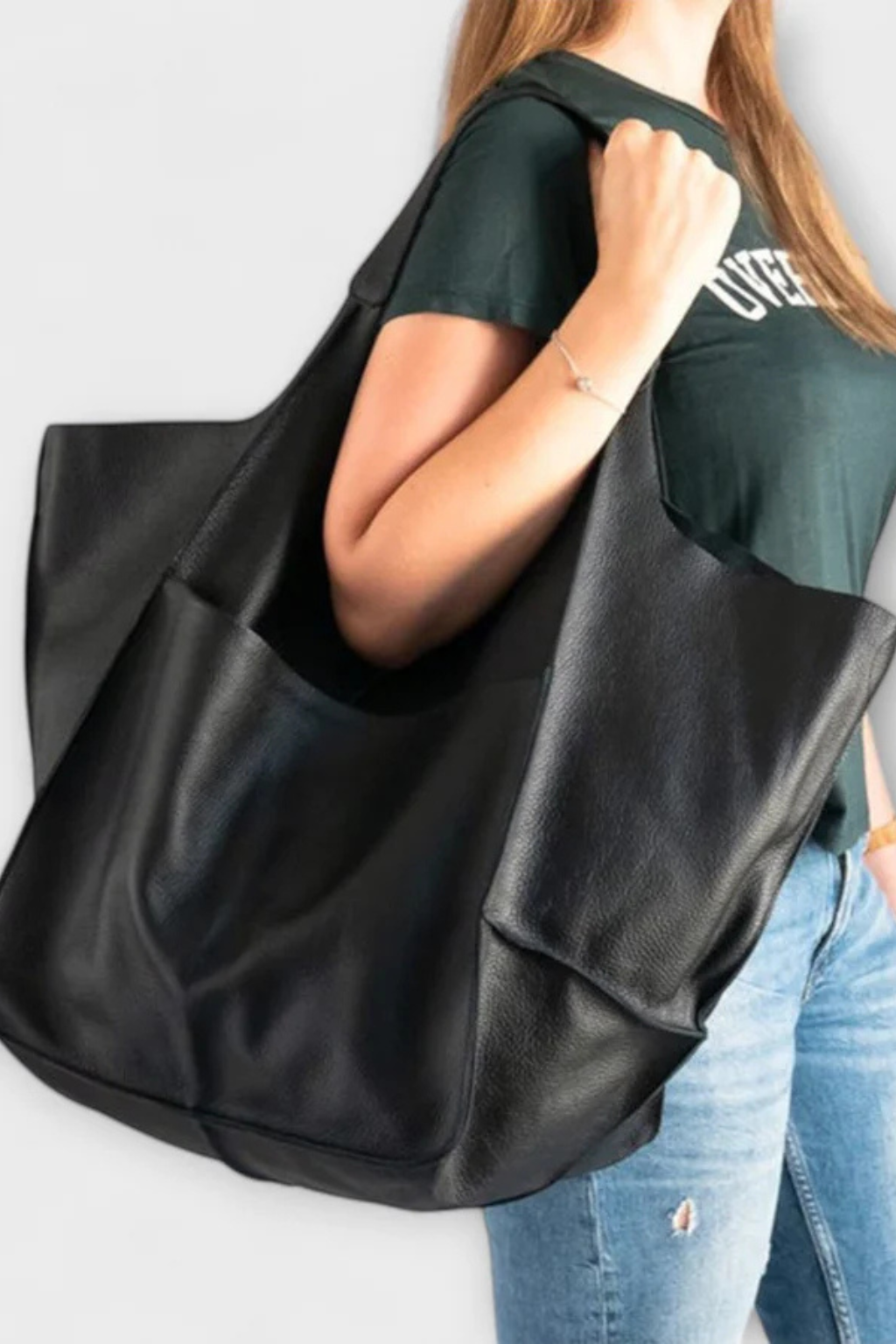 Celeste | Elegant Slouchy Leather Shopper Bag