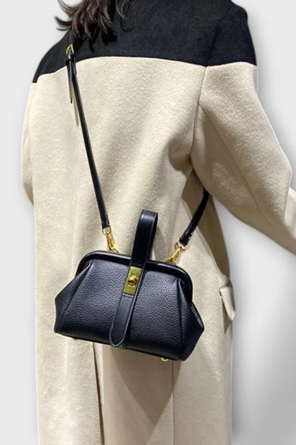 Genevieve | Structured Frame Mini Top Handle Bag