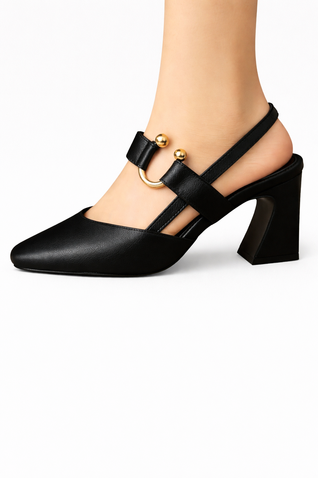 Isadora | Elegant Square Toe Slingback Heels