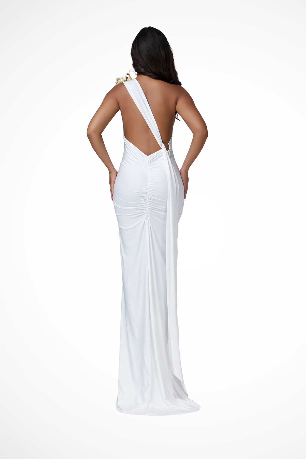 Seraphina | Elegant Halter Neck Draped Maxi Dress
