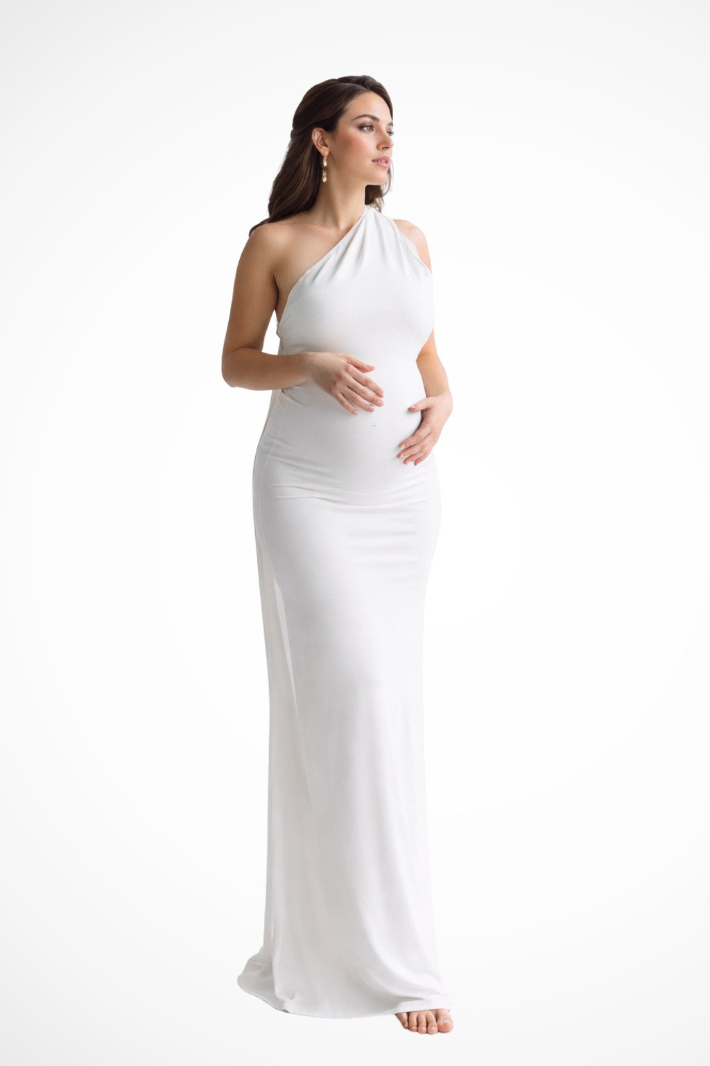 Seraphina | Elegant Halter Neck Draped Maxi Dress