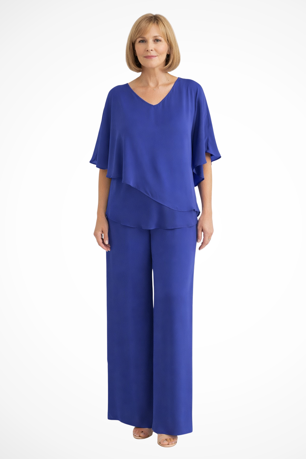 Adrielle | Elegant Batwing Layered Two Piece Set