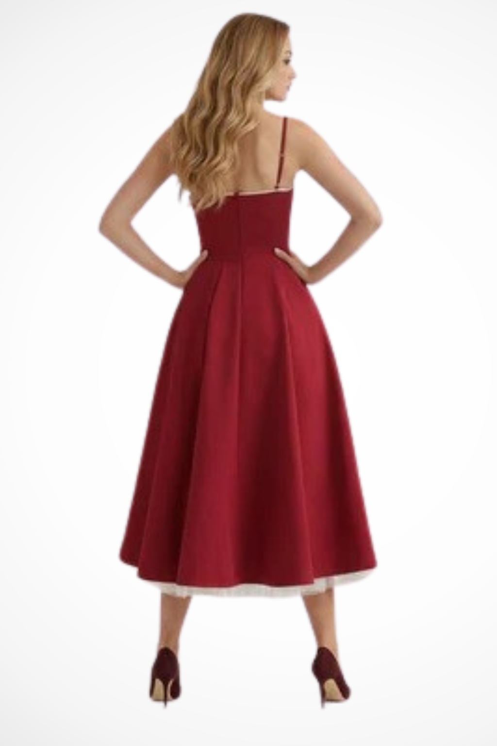 Genevieve | Elegant Corset Sweetheart Midi Dress