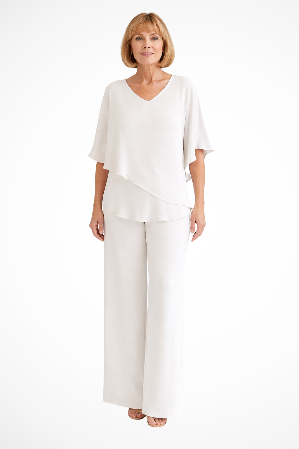 Adrielle | Elegant Batwing Layered Two Piece Set