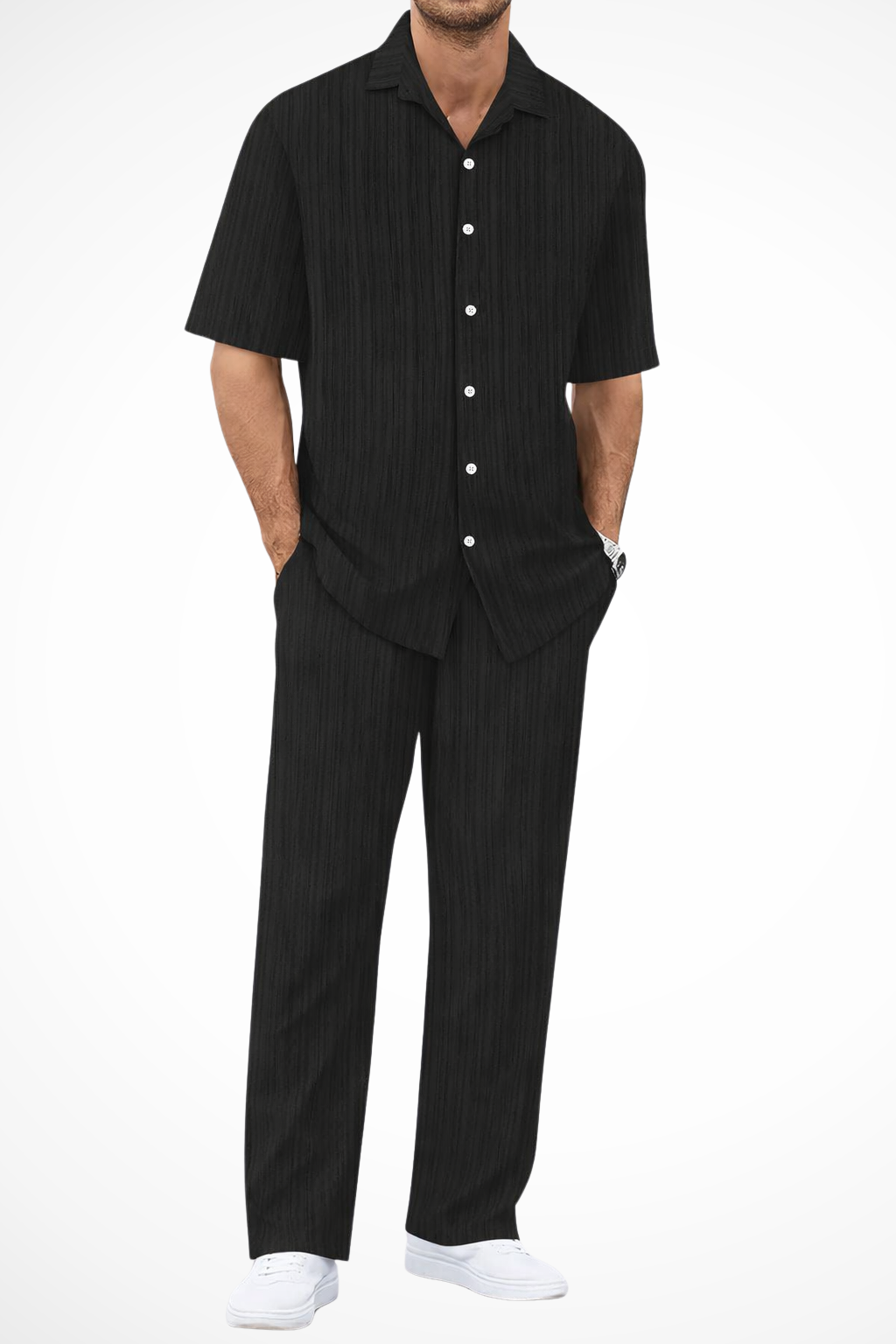Nathaniel | Men's Essential Textured Two Piece Set