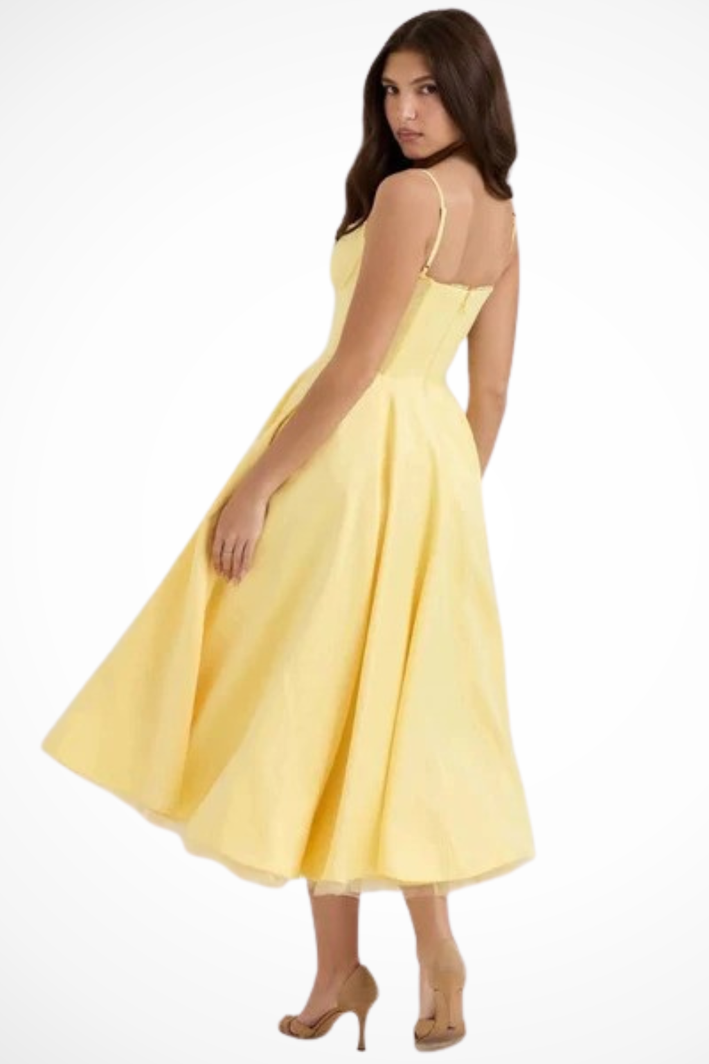 Genevieve | Elegant Corset Sweetheart Midi Dress