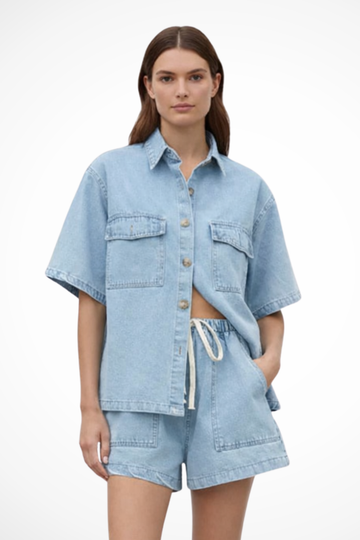 Isabelle | Casual Denim Two Piece Set