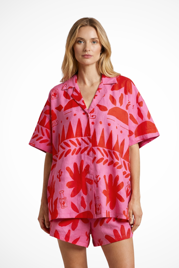 Rowella | Floral Camp Collar Two Piece Set