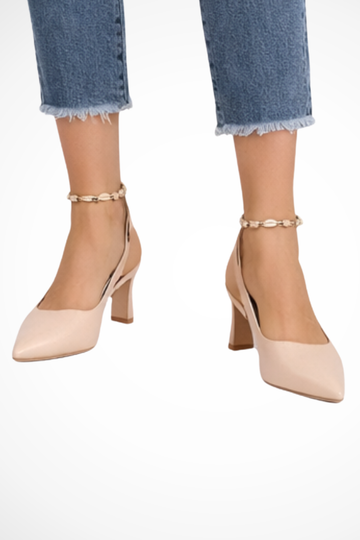 Rowella | Elegant Pointed Toe Slingback Kitten Heels