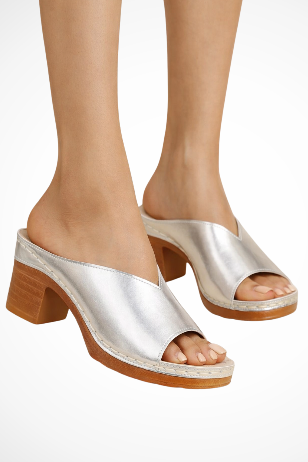 Claribel | Elegant Platform Block Heels Mules