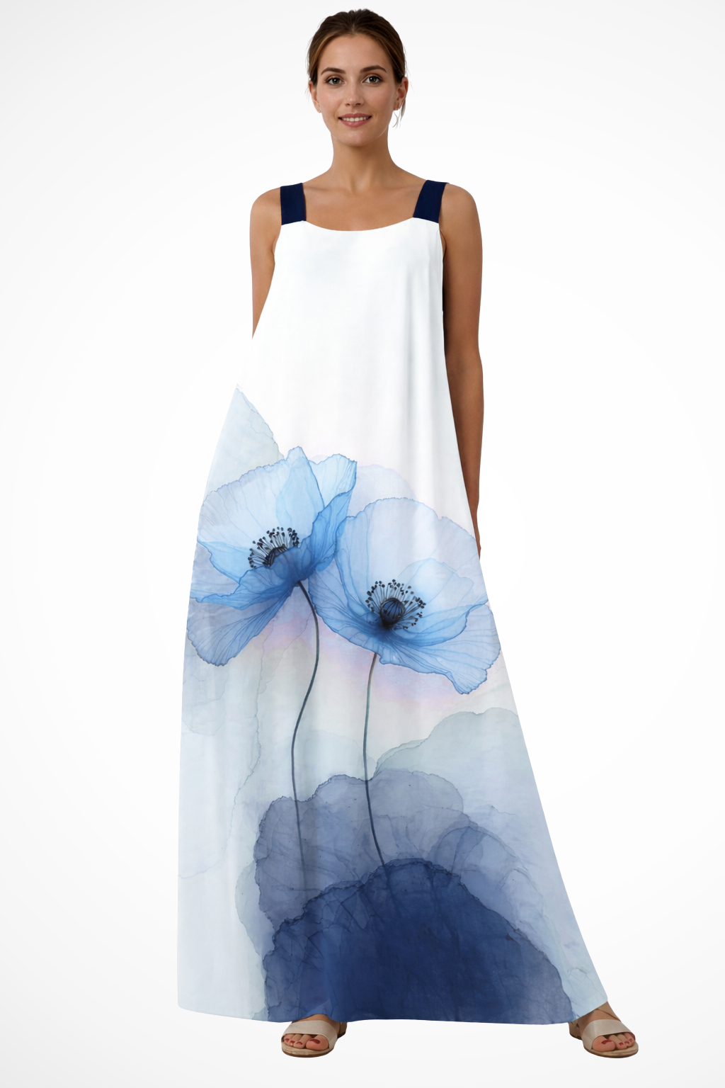 Adrielle | Floral Print Sleeveless Maxi Dress