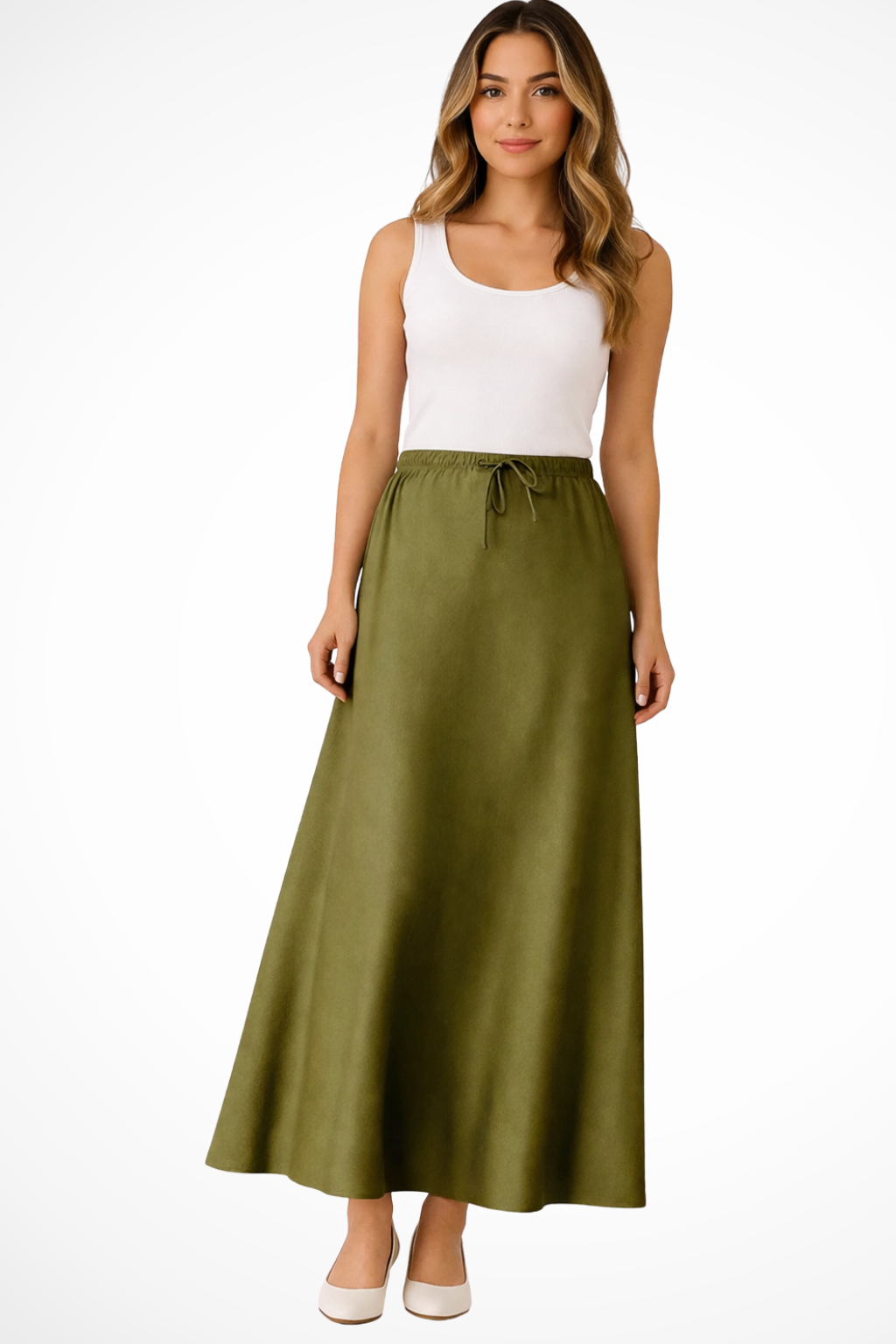 Adrielle | Elegant High Waist Tied Maxi Skirt