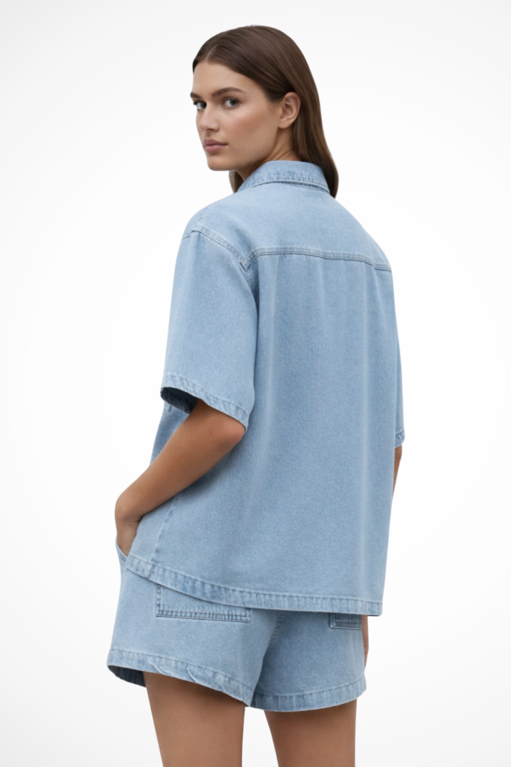 Isabelle | Casual Denim Two Piece Set
