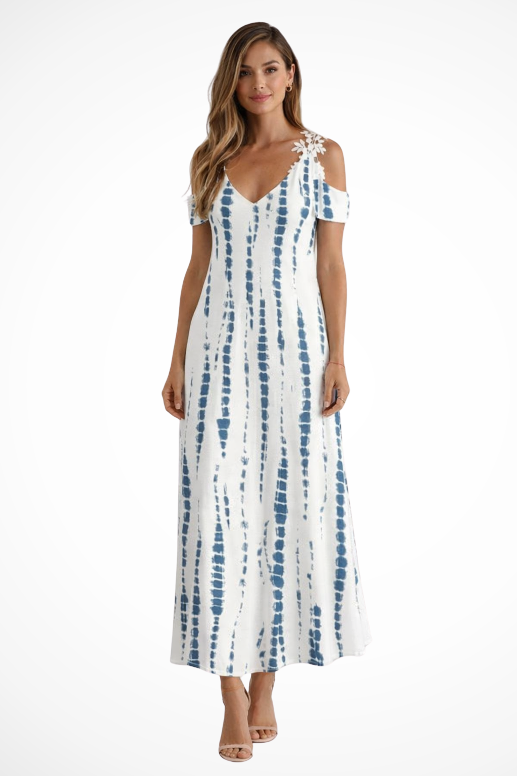 Valentina | Floral Cold Shoulder Maxi Dress
