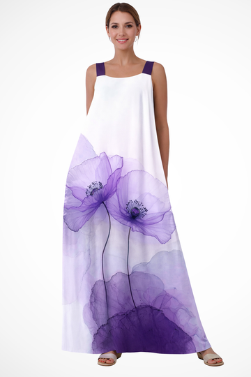 Adrielle | Floral Print Sleeveless Maxi Dress
