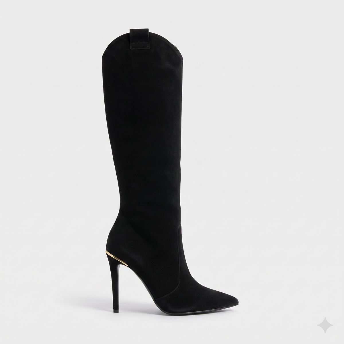 Women's Pointed Toe Knee-High Boots with Stiletto Heel
