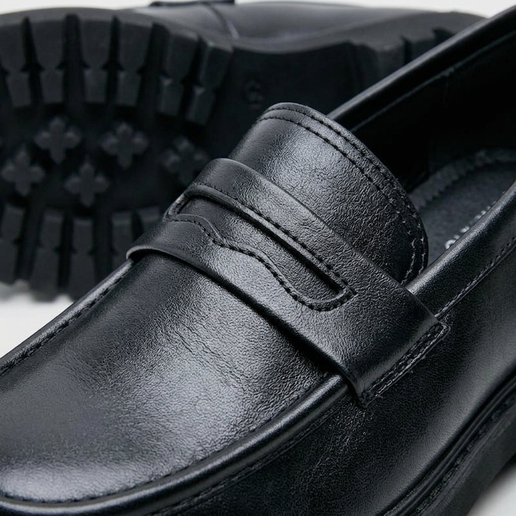 Men's Penny Loafers Slip-On Chunky Platform Sole