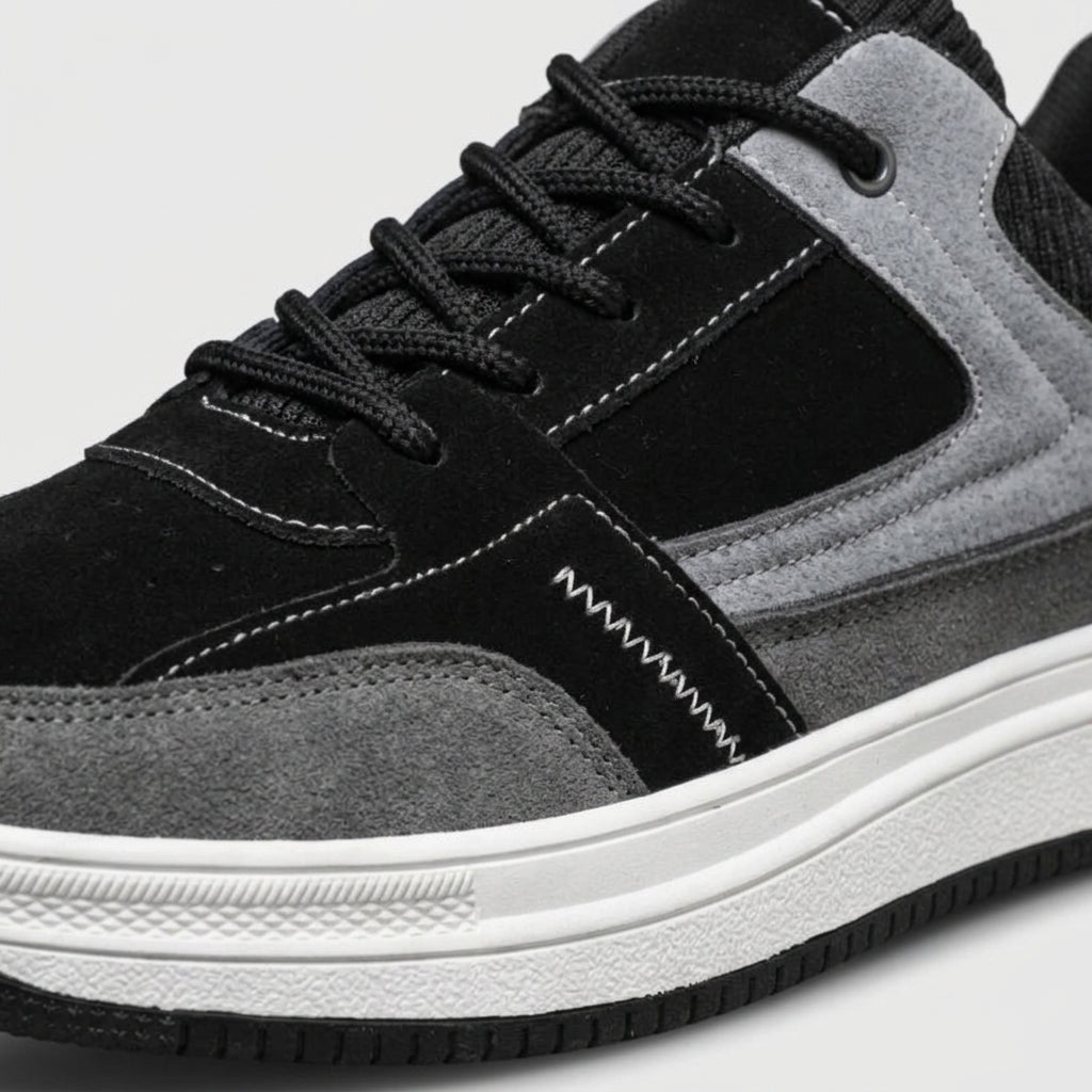 Men's Sneakers Low-Top Colorblock Lace-Up Platform Gum Sole