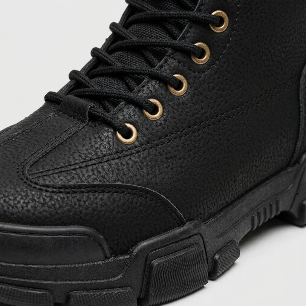 Men's Boots Lace-Up Ankle Platform Round Toe