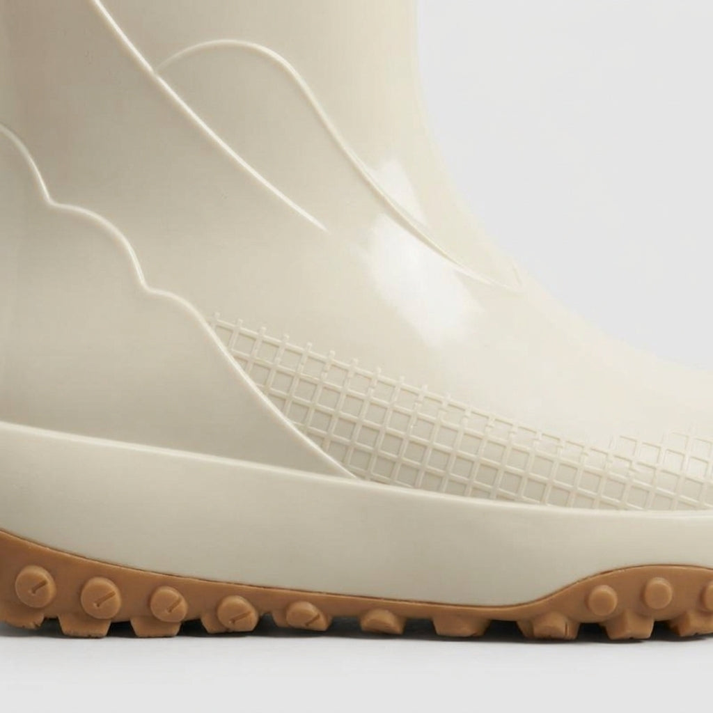 Men's Boots Mid-Calf Pull-On Rubber Rain Textured Tread Sole