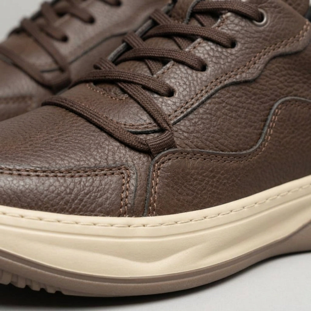 Men’s Casual Lace-Up Sneakers Cushioned Platform Sole