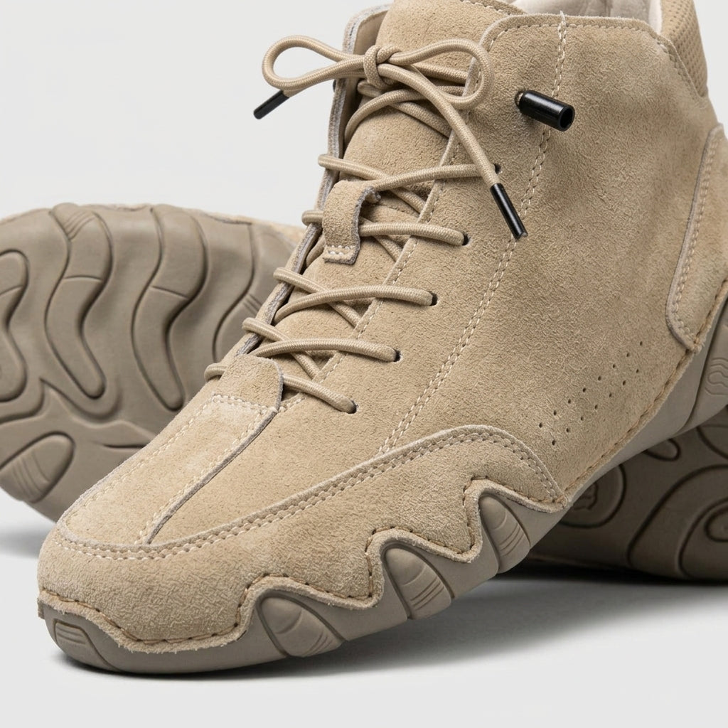 Men's High Tops Wave Sole Lace-Up Ankle Strap Basketball Shoes