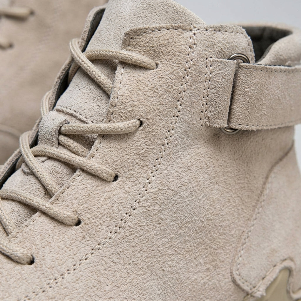 Men's High-Top Ankle Boots Lace-Up Suede Hook-and-Loop Strap