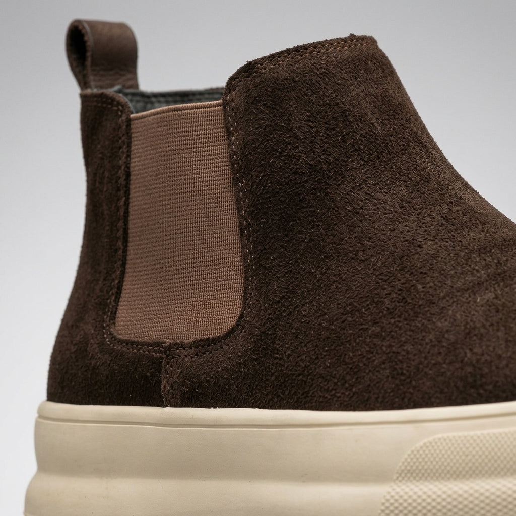 Men's Sneakers Chelsea Slip-On Platform Sole Suede Ankle Boot