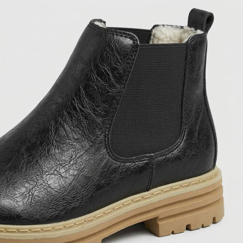 Men's Ankle Boots Chelsea Style Platform Lug Sole Leather