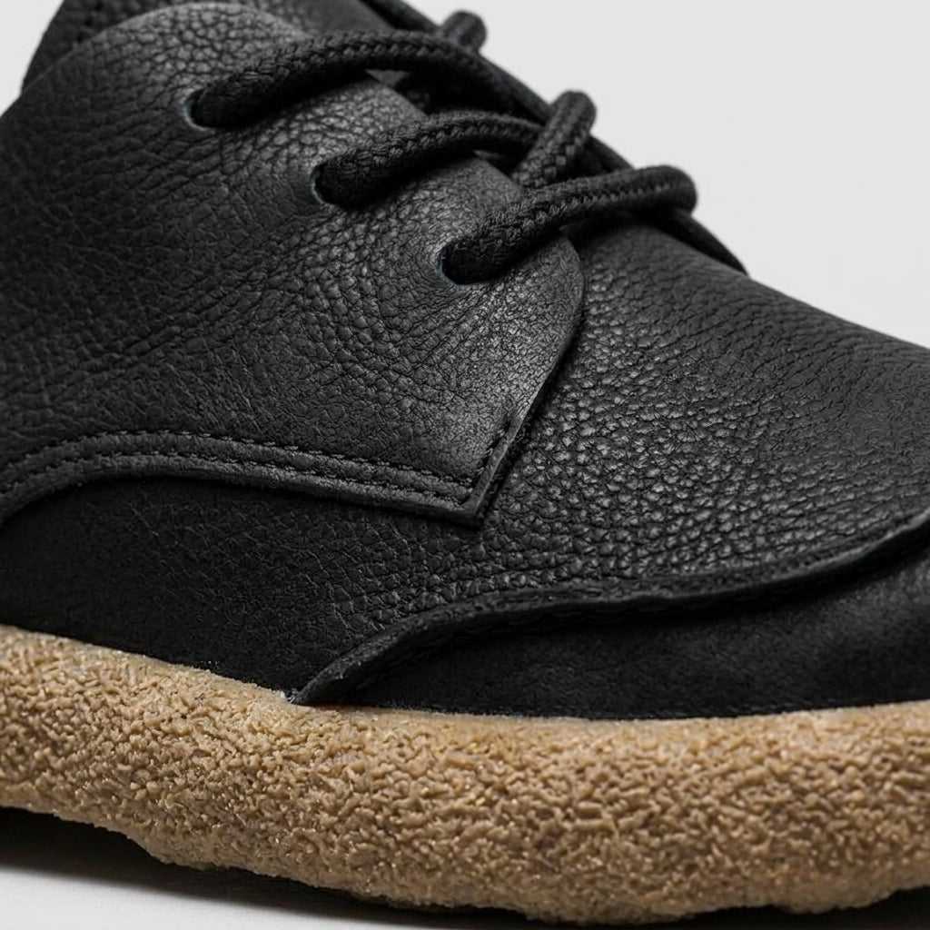 Men's Round Toe Sneakers Low-Top Lace-Up Retro Workwear Style