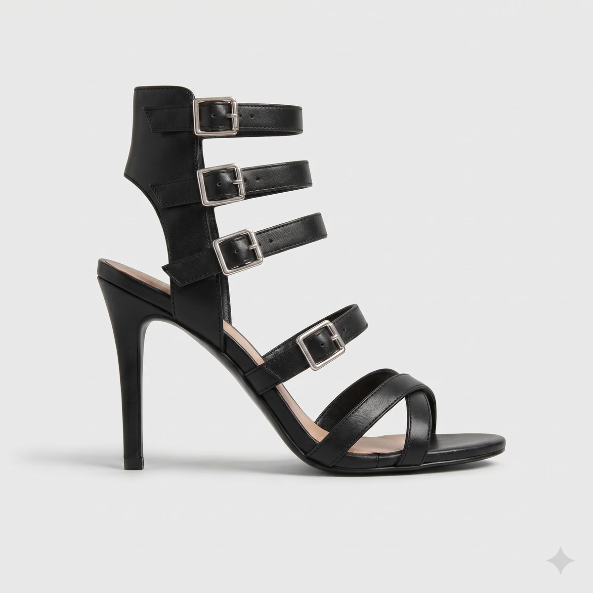Women's Heels Open-Toe Gladiator Multi-Strap Stiletto Sandals