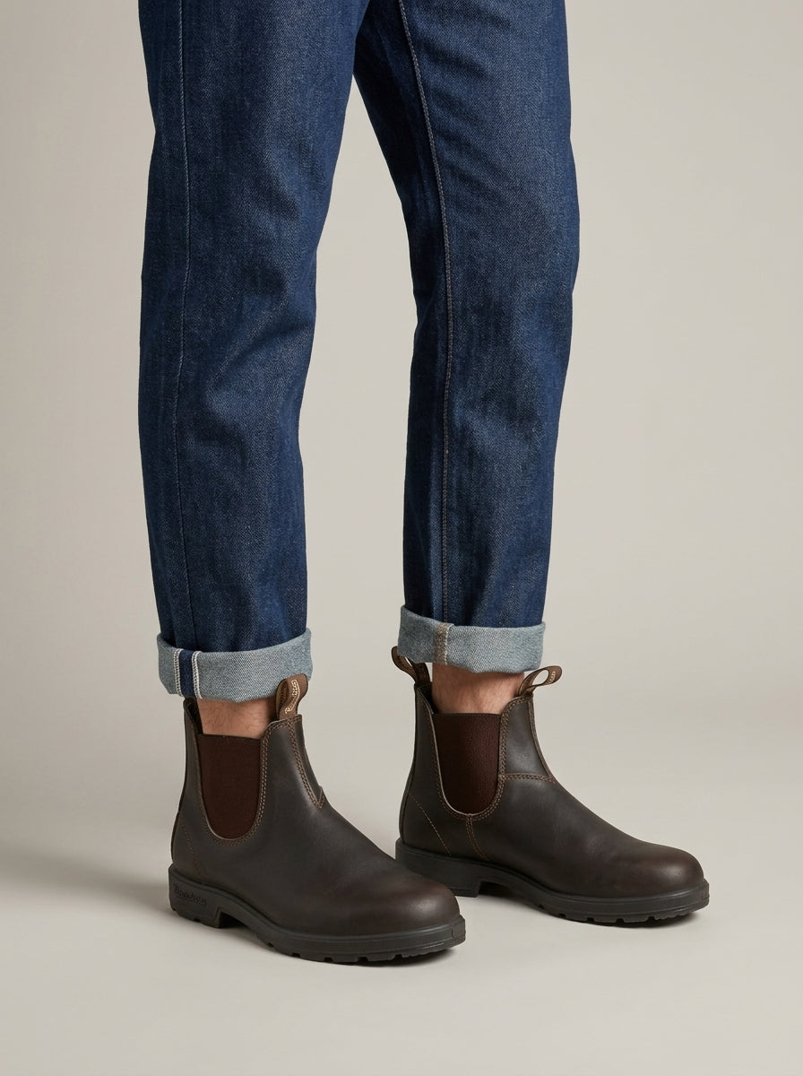 Men's Chelsea Boots with Elastic Side Panel