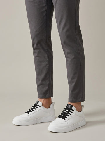 Men's Sneakers Low-Top Lace-Up Platform Sole Perforated Toe