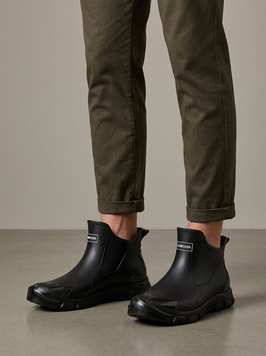 Men's Ankle Boots Chelsea Waterproof Lugged Sole Reinforced Toe