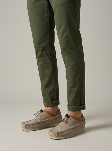 Men's Loafers Square Toe - Suede - Toggle Closure - Flat Sole